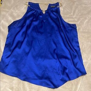Elegant Blue Sleeveless Top